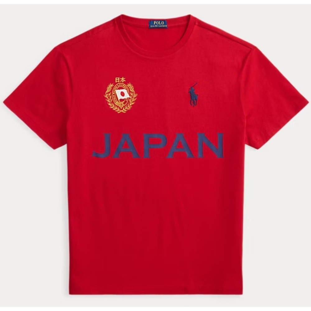 NWT Polo Ralph Lauren T Shirt Mens Large Japan Red Pony Crest Short Sleeve